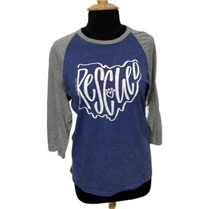 Ohio themed Rescue 3/4 sleeve t shirt size medium